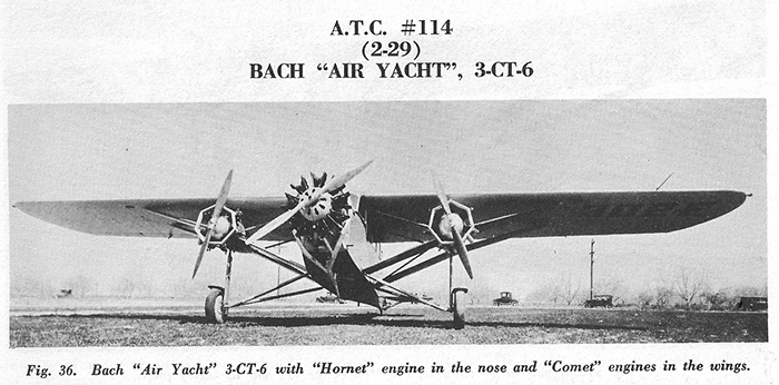 Bach Model 3-CT-6 Air Yacht, Ca. 1929 (Source: Juptner)