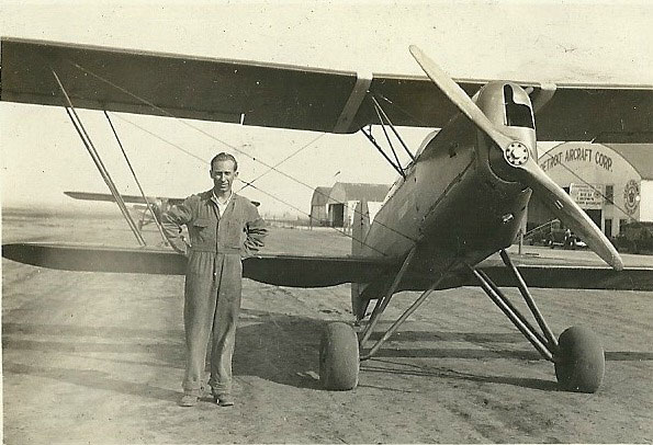 NX138W with Russell T. Gerow, Long Beach, CA, Ca. 1930 (Source: Gerow)
