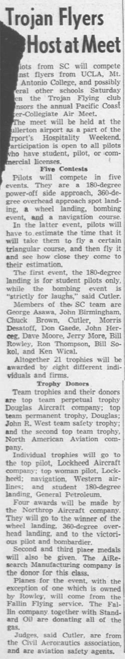 Daily Trojan, April 22, 1953 (Source: Web) 