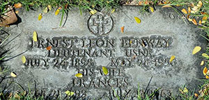 E.L. Benway, Grave Marker, 1956 (Source: findagrave.com) 