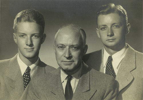 Lake Littlejohn, Sr., Center, with Sons Dan, Left, and Lake, Jr., Date Unknown (Source: FindaGrave)