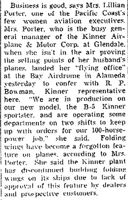 Oakland Tribune, October 29, 1933 (Source: Woodling)