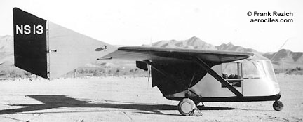Waterman Tailless Aircraft, NS13, Ca. 1936 (Source: aerofiles.com) 