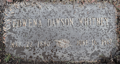 Edwena Dawson Whitney, Headstone (Source: findagrave)